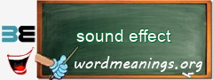 WordMeaning blackboard for sound effect